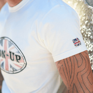 Ton Up Clothing 'Greaseplate Blighty' Mens Vintage White T-Shirt - Ton Up Clothing