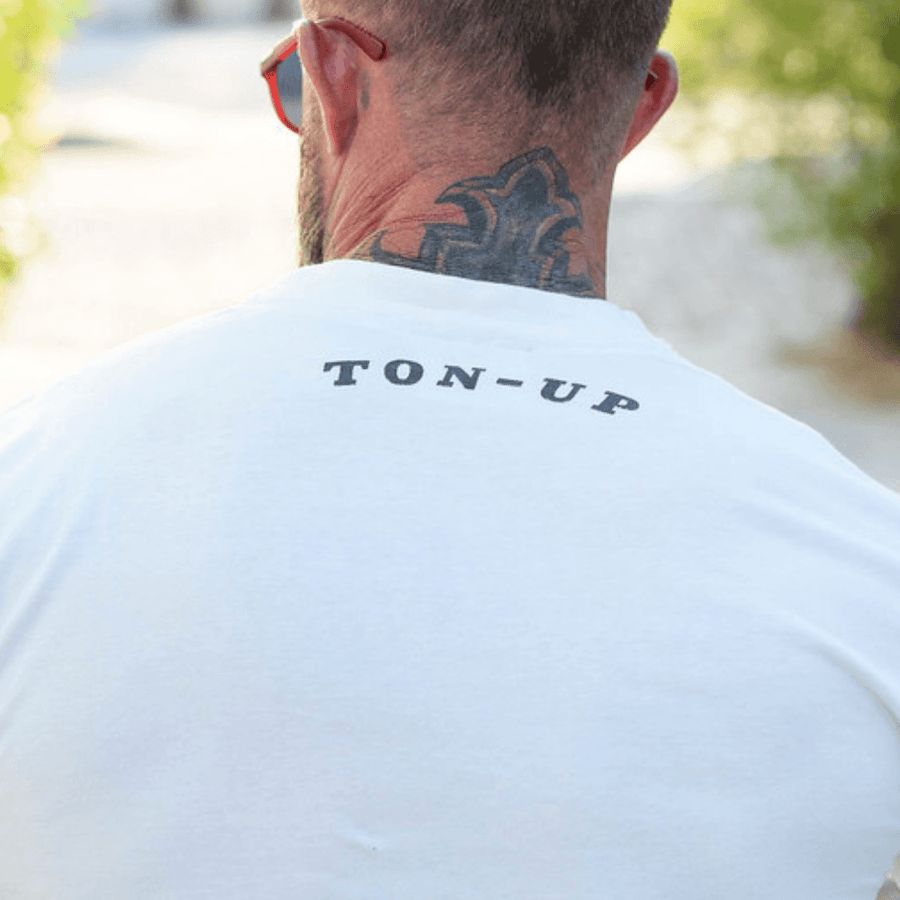 Ton Up Clothing 'Do The Ton' Mens Vintage White T-Shirt - Ton Up Clothing